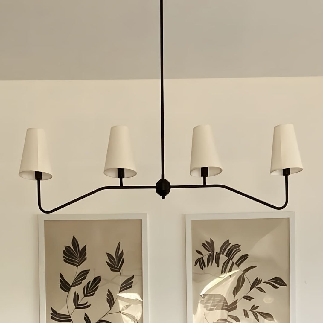 Drovon Chandelier – Elegant Wabi-Sabi Fabric Dining Light
