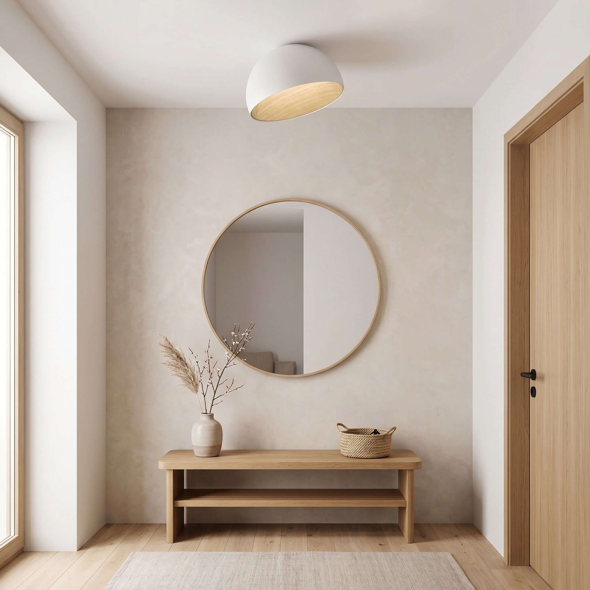 Duo Slanted Ceiling Lamp - Modern Black Flush Mount for Any Room