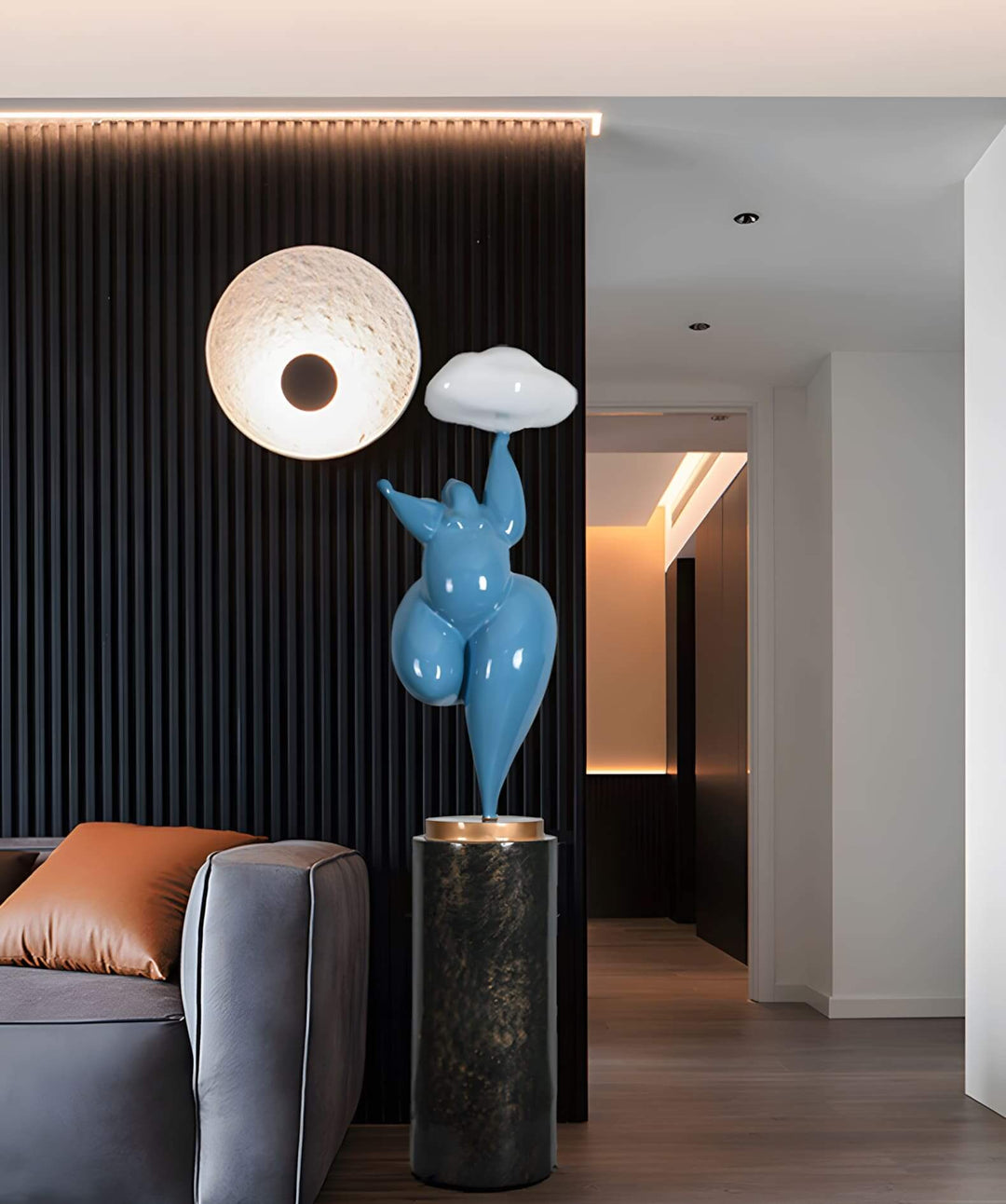 Duvani Sculptural Floor Lamp – Art Deco Statement Floor Lamp