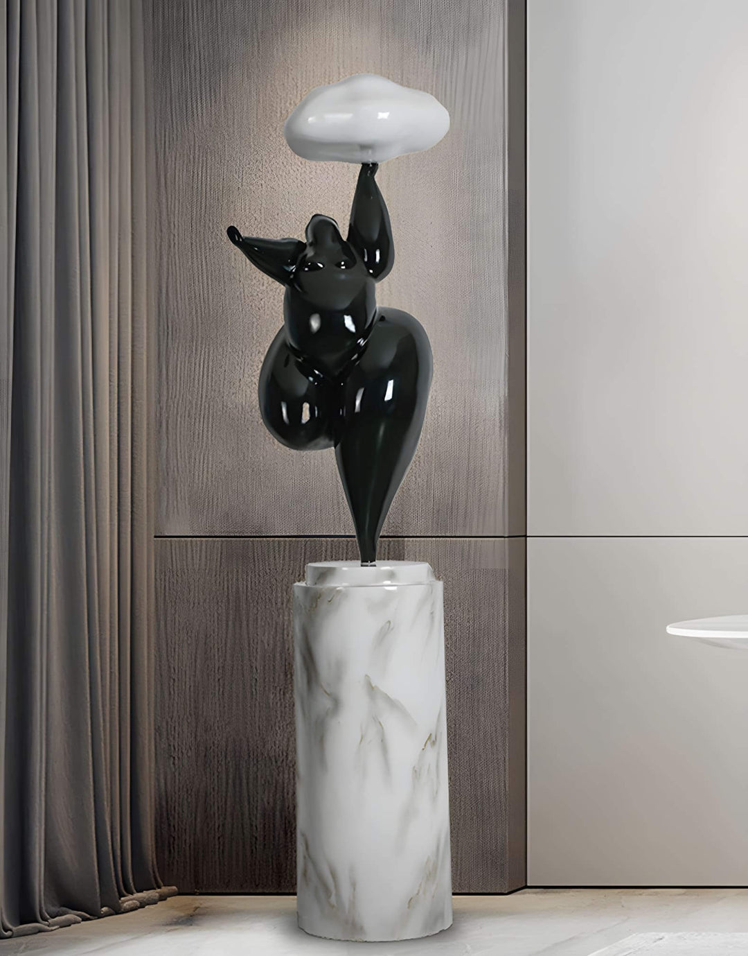 Duvani Sculptural Floor Lamp – Art Deco Statement Floor Lamp