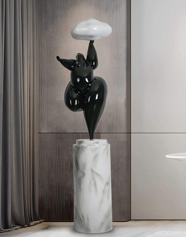 Duvani Sculptural Floor Lamp – Art Deco Statement Floor Lamp