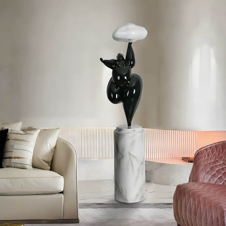 Duvani Sculptural Floor Lamp – Art Deco Statement Floor Lamp