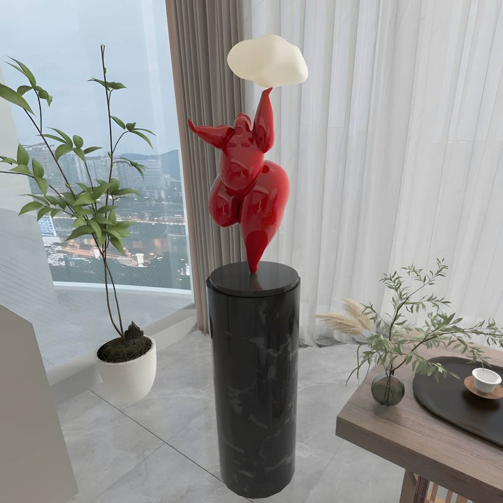 Duvani Sculptural Floor Lamp – Art Deco Statement Floor Lamp