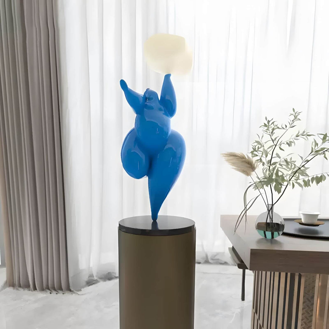 Duvani Sculptural Floor Lamp – Art Deco Statement Floor Lamp