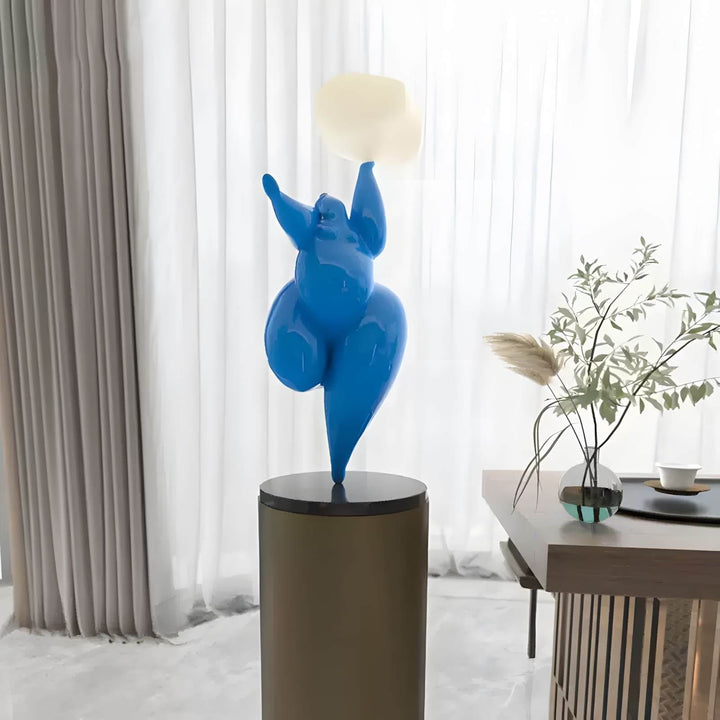 Duvani Sculptural Floor Lamp – Art Deco Statement Floor Lamp