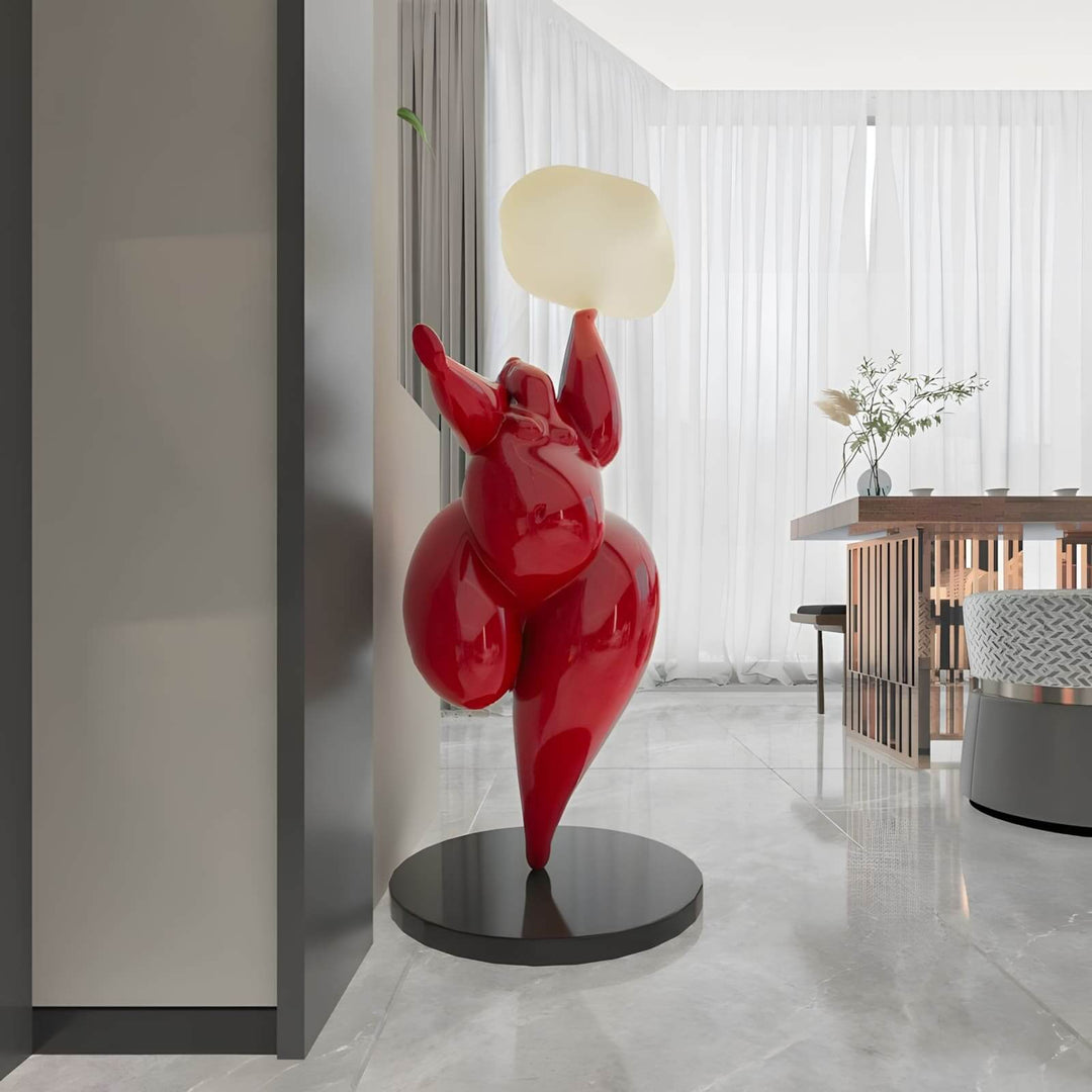 Duvani Sculptural Floor Lamp – Art Deco Statement Floor Lamp