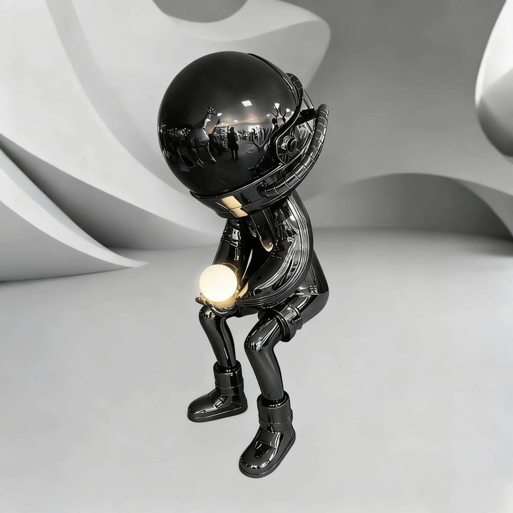 Dyrion Art Deco Floor Lamp – Astronaut Sculpture Living Room Decor