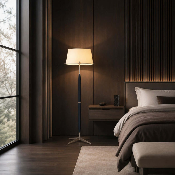Elaric Floor Lamp with Fabric Shade for Living Room or Bedroom