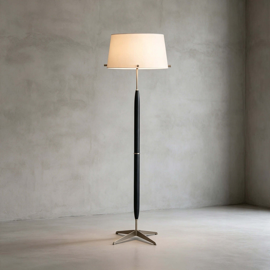 Elaric Floor Lamp with Fabric Shade for Living Room or Bedroom