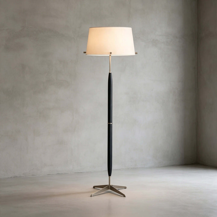 Elaric Floor Lamp with Fabric Shade for Living Room or Bedroom