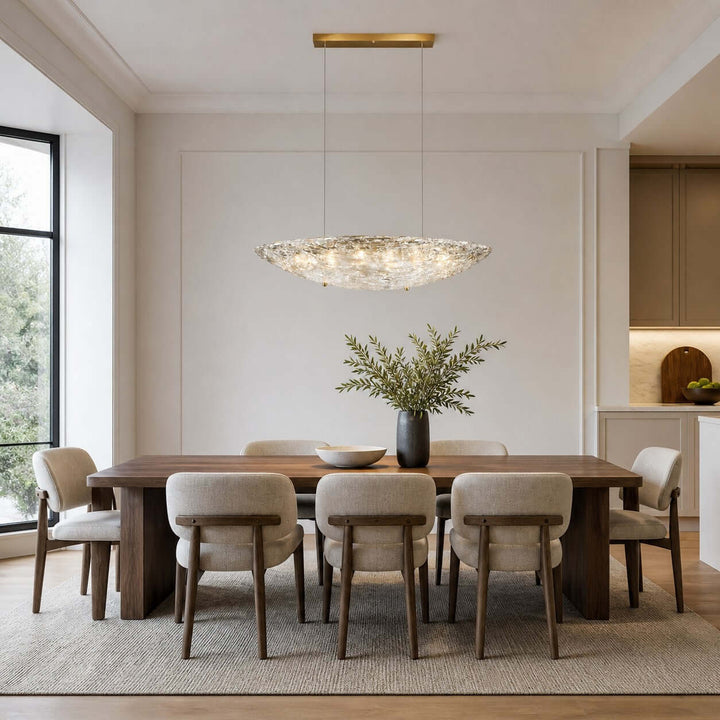 Elarion Chandelier – Modern Clear Glass Chandelier for Dining Room
