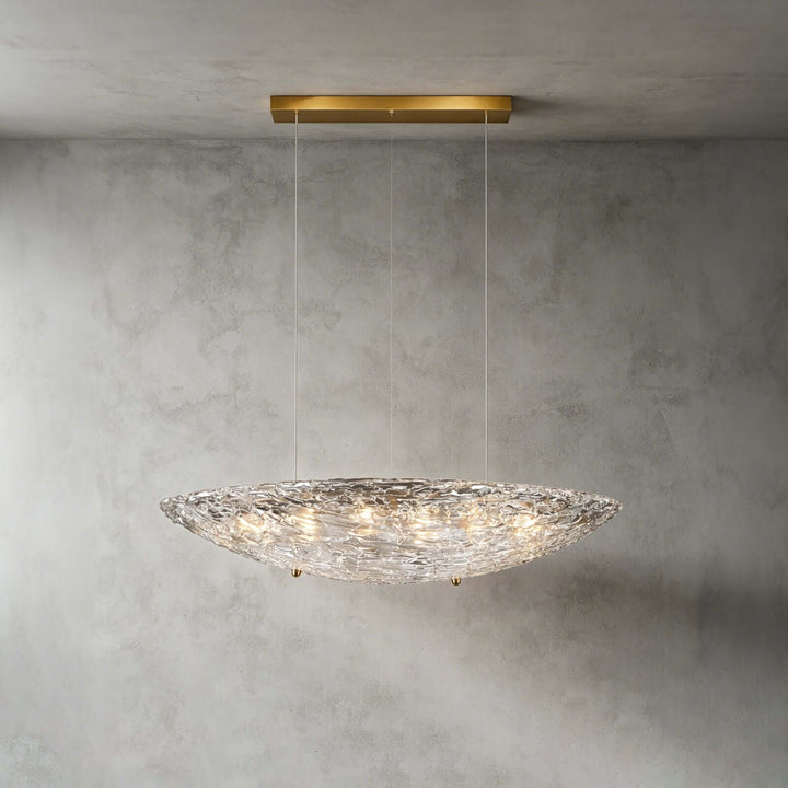 Elarion Chandelier – Modern Clear Glass Chandelier for Dining Room
