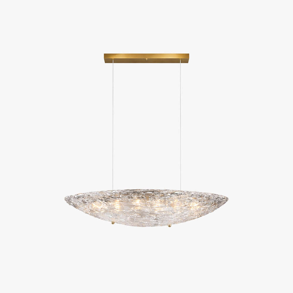 Elarion Chandelier – Modern Clear Glass Chandelier for Dining Room