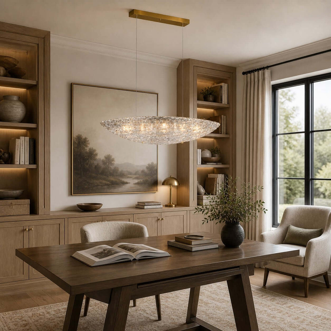 Elarion Chandelier – Modern Clear Glass Chandelier for Dining Room