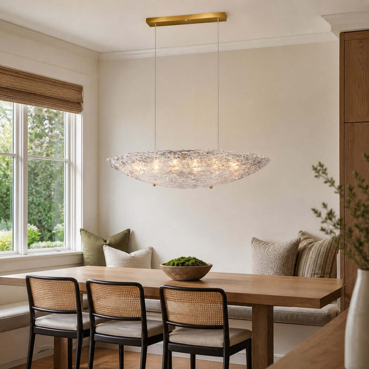 Elarion Chandelier – Modern Clear Glass Chandelier for Dining Room