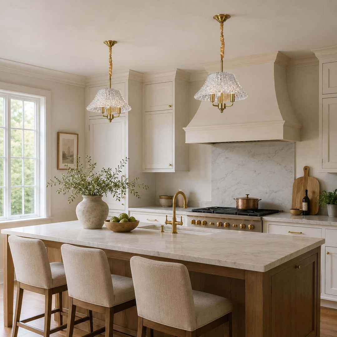 Elaris Vintage Glass Pendant Light for Dining Table and Entryway | Vinlighting