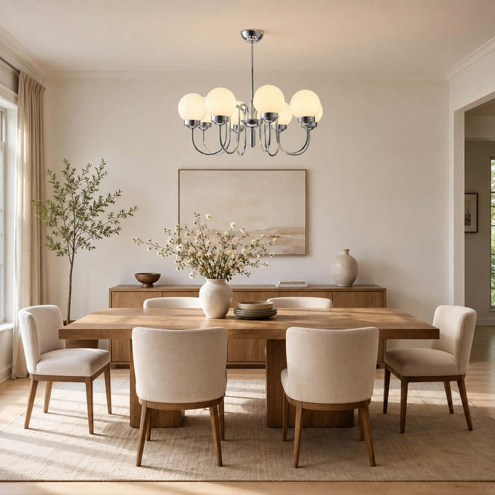 Elliot Modern Elegant Glass Globe Chandelier for Dining Room | Vinlighting