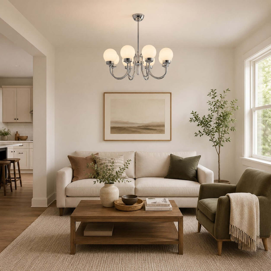 Elliot Modern Elegant Glass Globe Chandelier for Dining Room | Vinlighting
