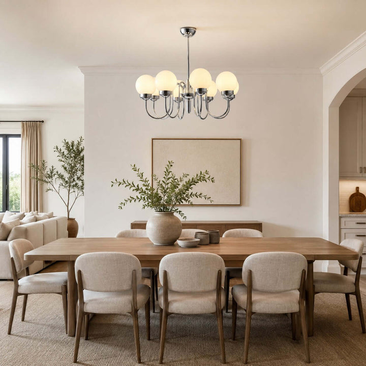 Elliot Modern Elegant Glass Globe Chandelier for Dining Room | Vinlighting