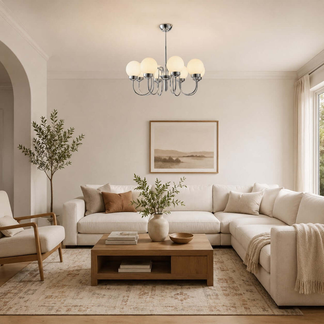 Elliot Modern Elegant Glass Globe Chandelier for Dining Room | Vinlighting