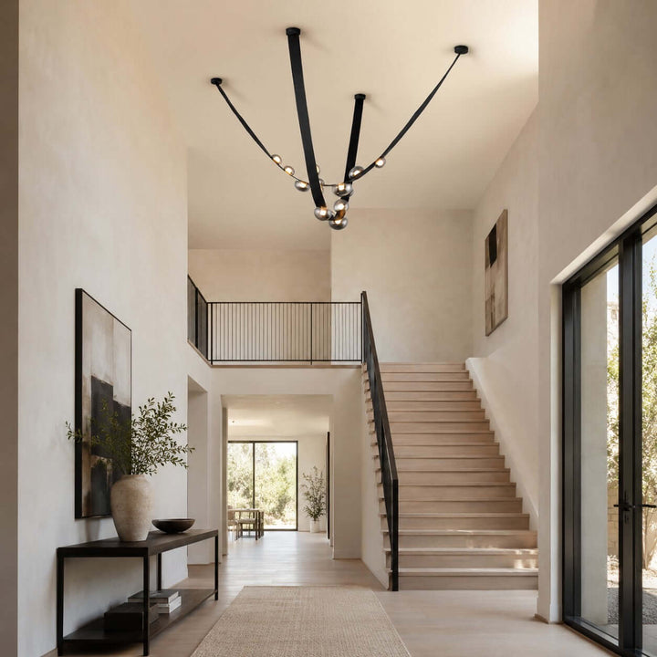 Ellory Chandelier - Contemporary Smoke Grey Glass Dining Room Light | Vinlighting