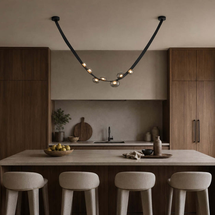 Ellory Chandelier - Contemporary Smoke Grey Glass Dining Room Light | Vinlighting