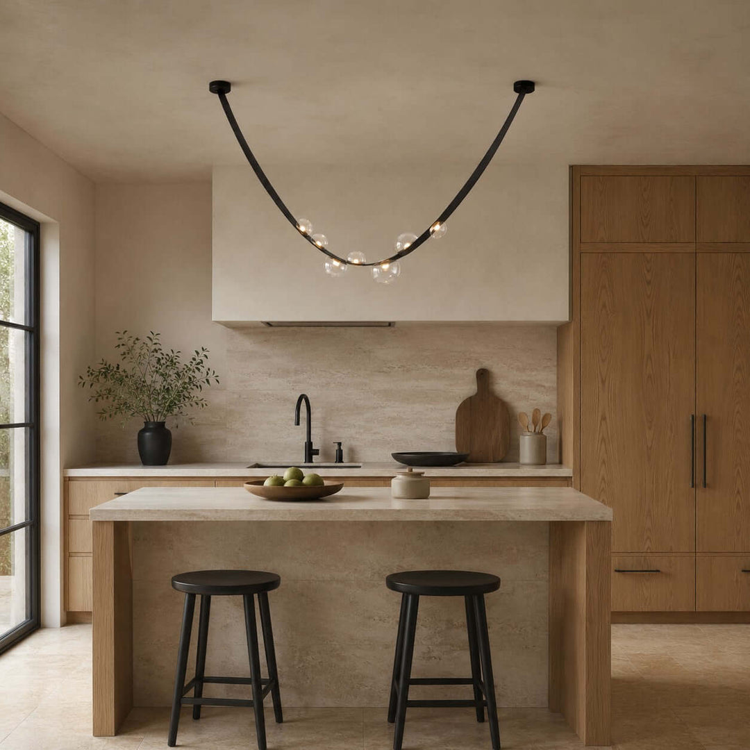 Ellory Chandelier - Contemporary Smoke Grey Glass Dining Room Light | Vinlighting