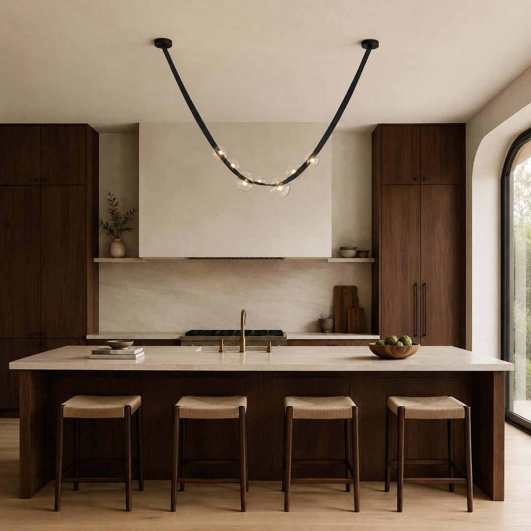 Ellory Chandelier - Contemporary Smoke Grey Glass Dining Room Light | Vinlighting