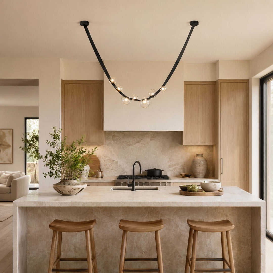 Ellory Chandelier - Contemporary Smoke Grey Glass Dining Room Light | Vinlighting