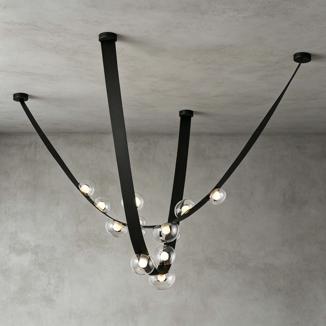 Ellory Chandelier - Contemporary Smoke Grey Glass Dining Room Light | Vinlighting