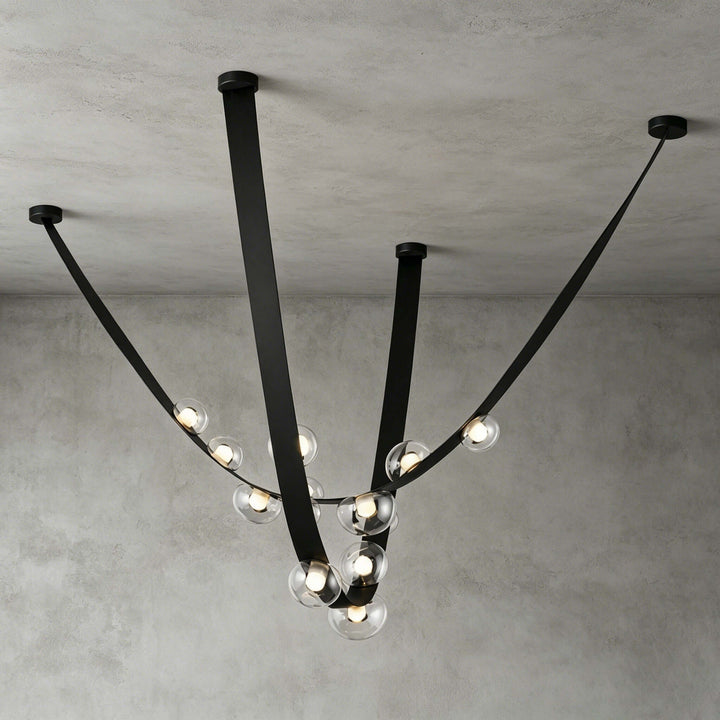 Ellory Chandelier - Contemporary Smoke Grey Glass Dining Room Light | Vinlighting