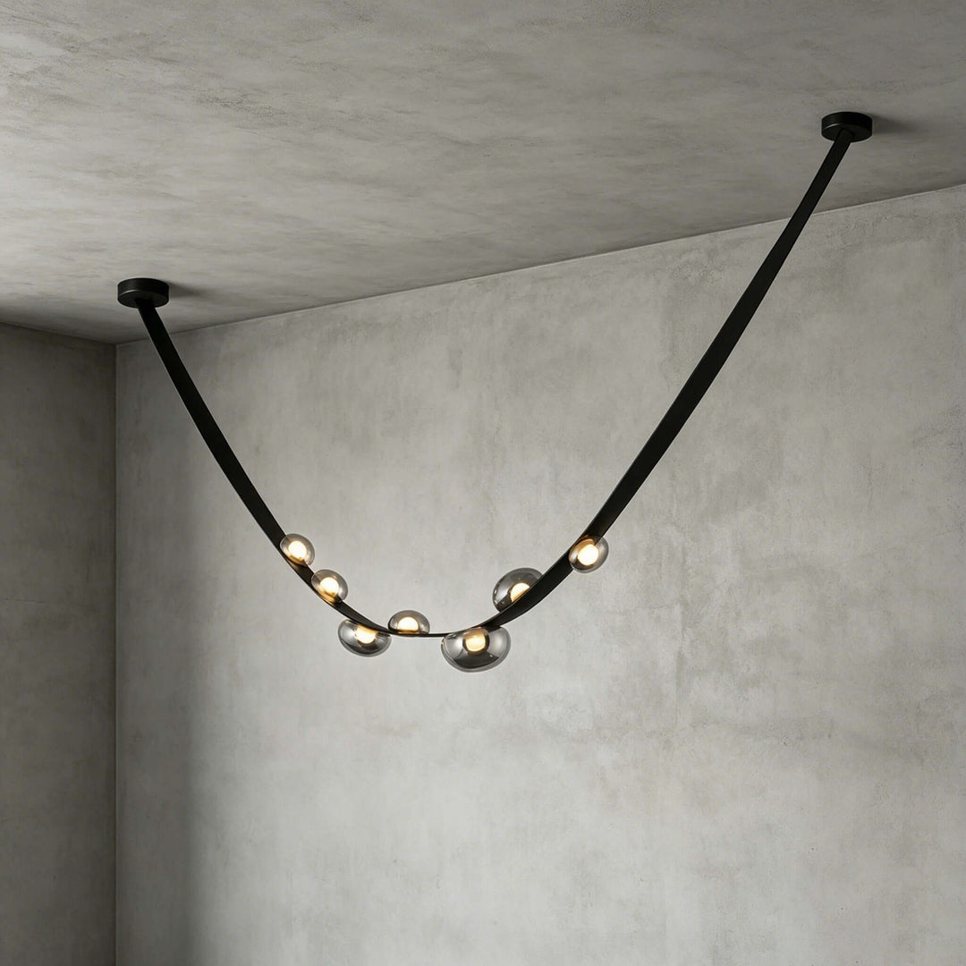 Ellory Chandelier - Contemporary Smoke Grey Glass Dining Room Light | Vinlighting
