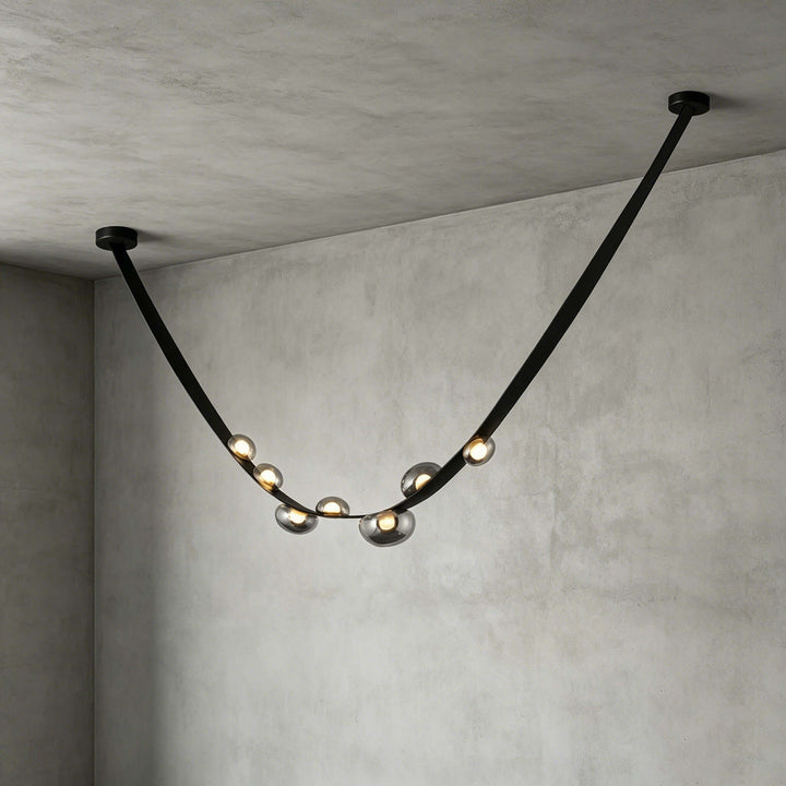 Ellory Chandelier - Contemporary Smoke Grey Glass Dining Room Light | Vinlighting