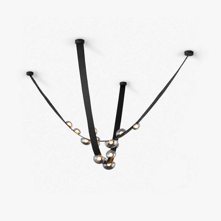 Ellory Chandelier - Contemporary Smoke Grey Glass Dining Room Light | Vinlighting