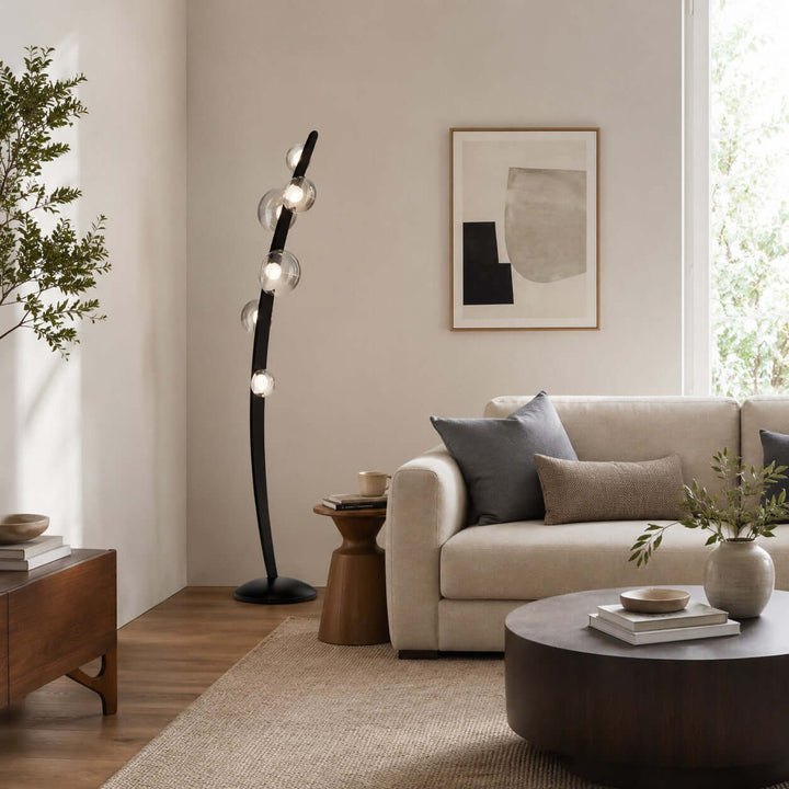 Ellory Floor Lamp| Glass LED Floor Lamp for Living Room | Vinlighting