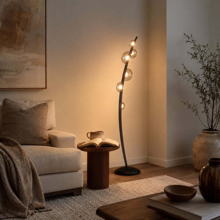 Ellory Floor Lamp| Glass LED Floor Lamp for Living Room | Vinlighting