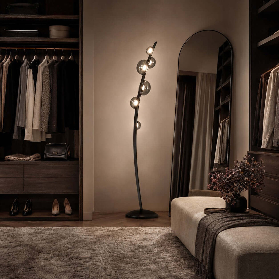 Ellory Floor Lamp| Glass LED Floor Lamp for Living Room | Vinlighting