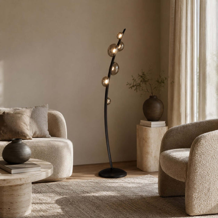 Ellory Floor Lamp| Glass LED Floor Lamp for Living Room | Vinlighting