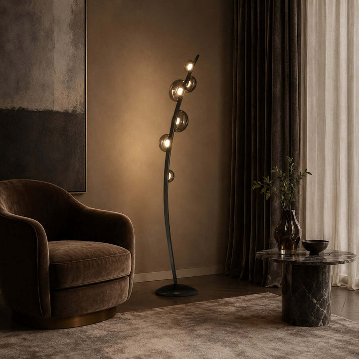 Ellory Floor Lamp| Glass LED Floor Lamp for Living Room | Vinlighting