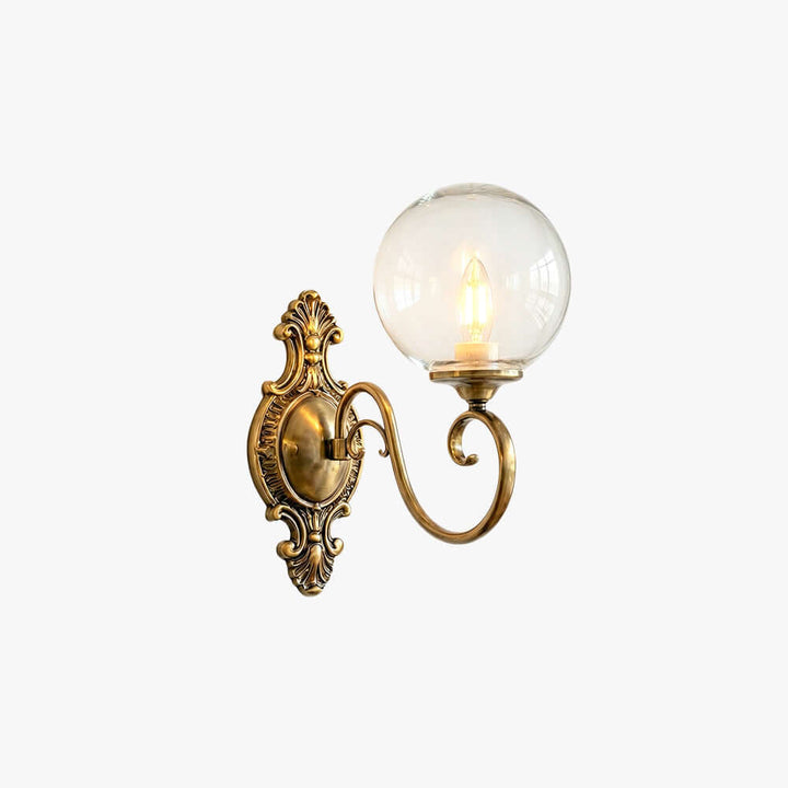 Elouise Vintage French Glass Globe Wall Sconce for Hallway | Vinlighting