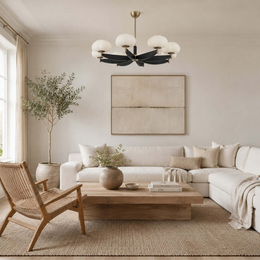 Elowra Retro Wooden Chandelier for Dining and Living Rooms | Vinlighting
