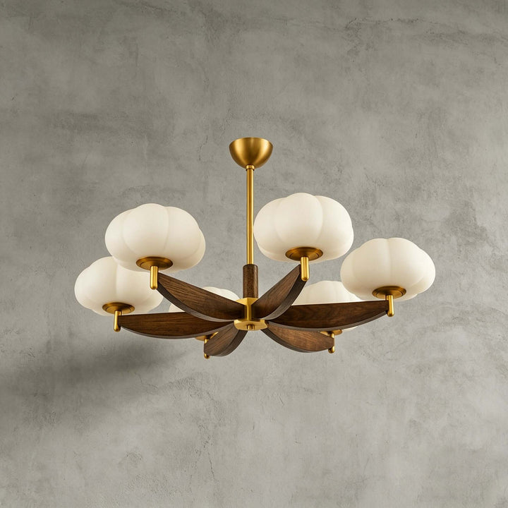 Elowra Retro Wooden Chandelier for Dining and Living Rooms | Vinlighting