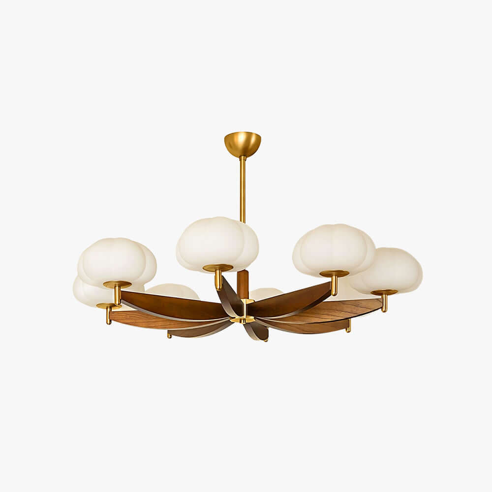 Elowra Retro Wooden Chandelier for Dining and Living Rooms | Vinlighting