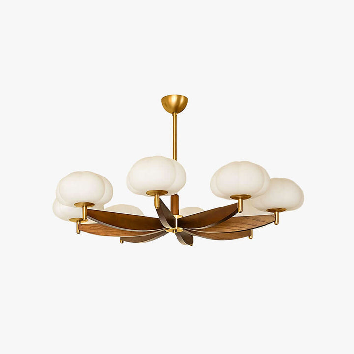 Elowra Retro Wooden Chandelier for Dining and Living Rooms | Vinlighting