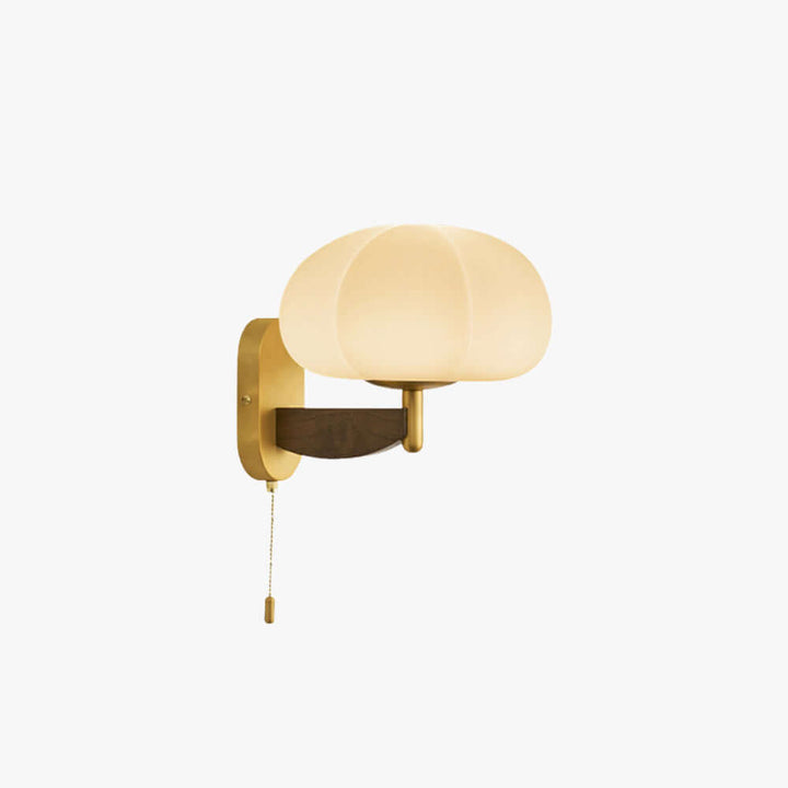 Elowra Retro Pull Chain Sconce - Mid-Century Glass Wall Light | Vinlighting