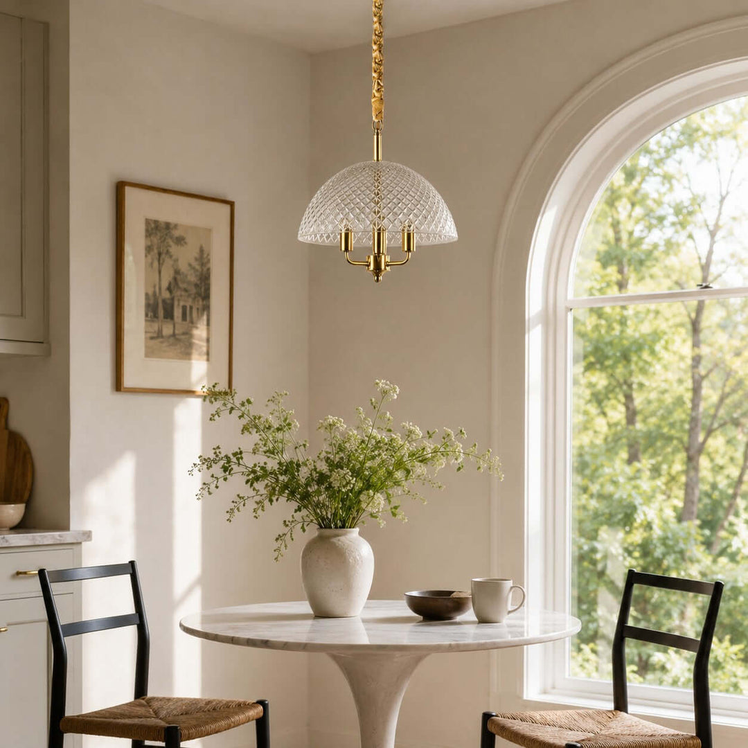 Elvane Vintage Glass Pendant Light for Dining and Entryway Decor | Vinlighting