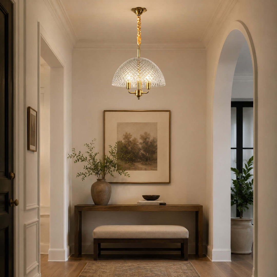 Elvane Vintage Glass Pendant Light for Dining and Entryway Decor | Vinlighting