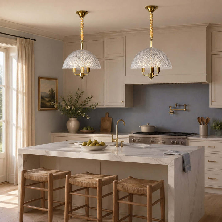 Elvane Vintage Glass Pendant Light for Dining and Entryway Decor | Vinlighting