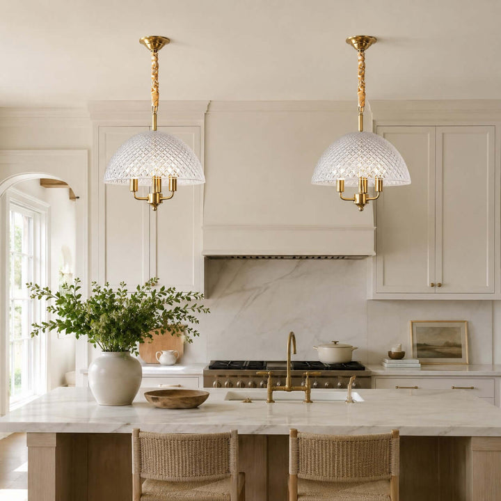 Elvane Vintage Glass Pendant Light for Dining and Entryway Decor | Vinlighting