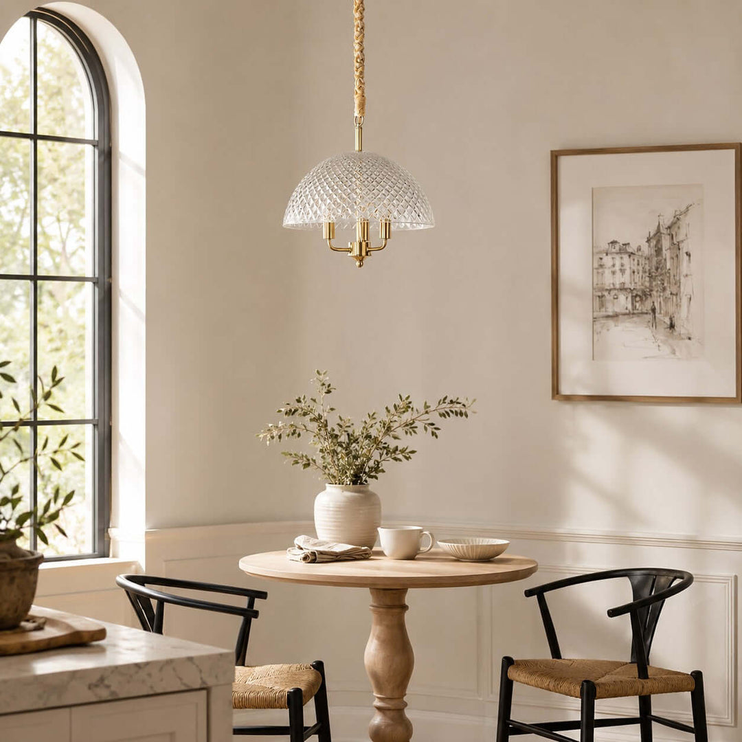 Elvane Vintage Glass Pendant Light for Dining and Entryway Decor | Vinlighting
